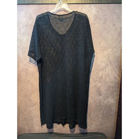 Roamans Plus size mesh cardigan or cover-up 3x - Picture 2 of 5